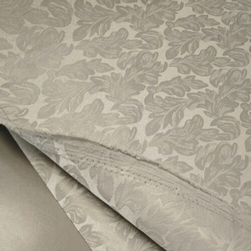 ⭐ Damast platino srebrna - eleganten za dekoracijo in prte (širina 3 m, 190 g/m²)