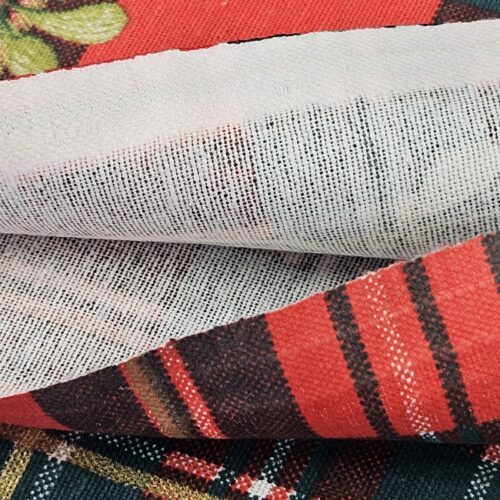 Praznični deko - škotski karo z božičnimi zvezdami (širina 2,80m, 185 g/m2) 1 m / 9,50 €