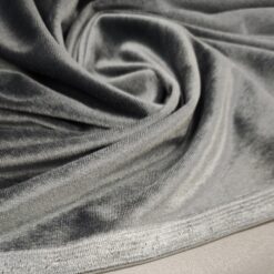 🌟 Srebrno siv elastični pliš " Velvet " - razkošen in udoben (250 g/m²) 1 kg / 19,90 €