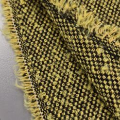 Volnen bouclé v gorčično-rumeni barvi - za jakne in plašče (350 g/m²) 1 kg / 18,90 €