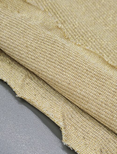 Zlati elastični lurex jersey - mehak, lahek, eleganten in bleščeč
