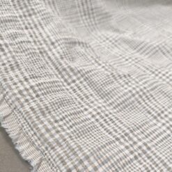 Svetlo modra bombažna mečkana tkanina - drobni karo