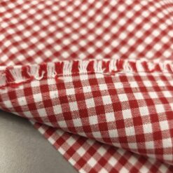 Rdeče-belo karo (0,7 cm) - dekorativno blago 280 cm za prte in zavese